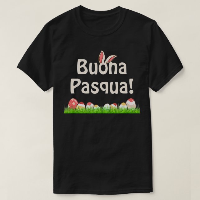 Italienska Glad påsk-Italien Påsk Buona Pasqua T Shirt (Design framsida)