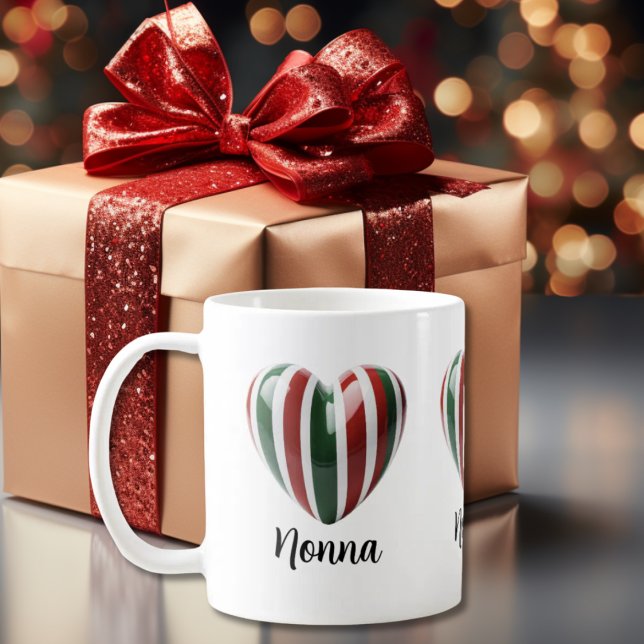 Italienska glädjen: Anpassad Flagga Heart Mugg (Skapare uppladdad)