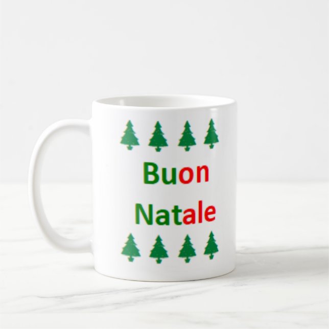 italienska god jul kaffemugg (Vänster)