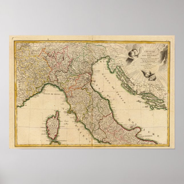 Italienska gränsländer poster (Framsidan)