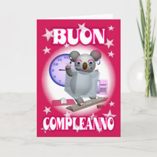 Italienska Grattis på födelsedagen-Buon Compleanno Kort