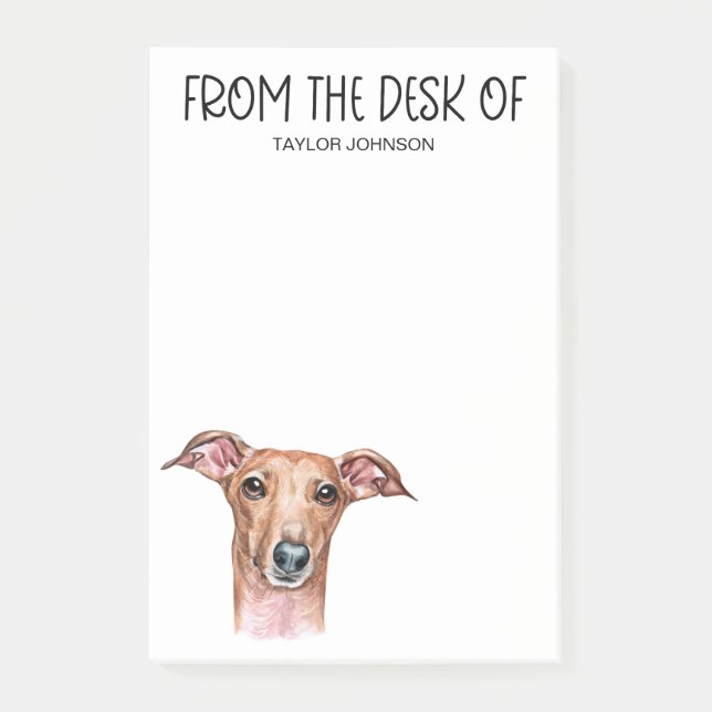 Italienska Greyhound Älskare Post-it Block (Framsida)