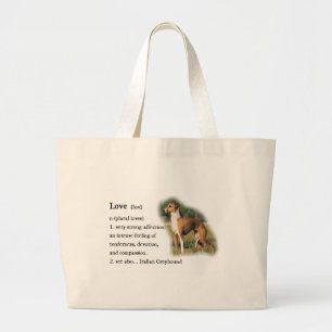 Italienska Greyhound Art-presentationer Jumbo Tygkasse