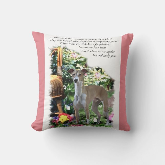 Italienska Greyhound Art-presentationer Kudde (Framsida)