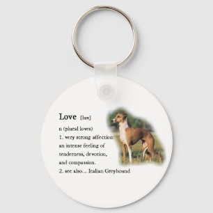 Italienska Greyhound Art-presentationer Nyckelring