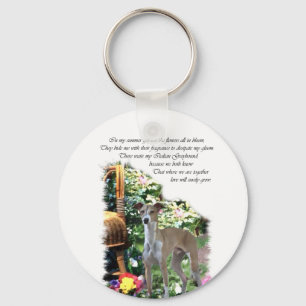 Italienska Greyhound Art-presentationer Nyckelring