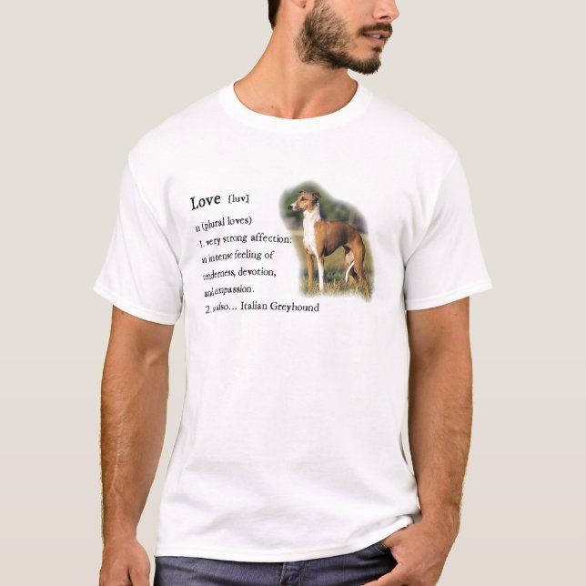 Italienska Greyhound Art-presentationer Tee Shirt (Framsida)