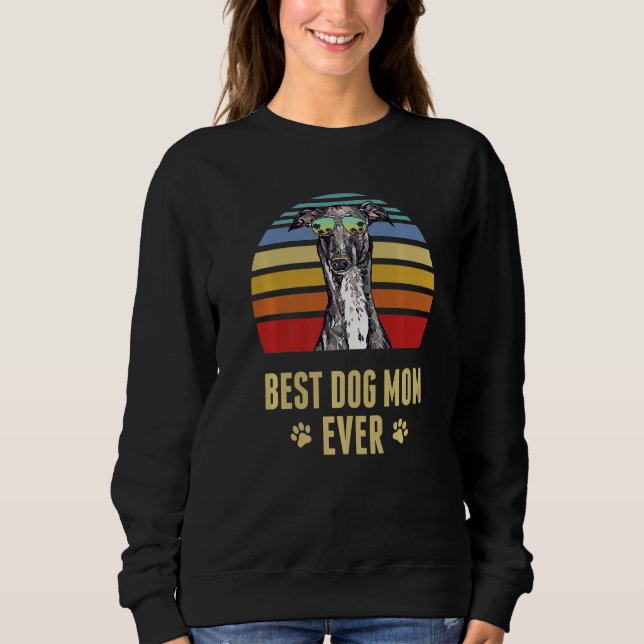 Italienska Greyhound Best Hund Mamma All Retro Sun T Shirt (Framsida)