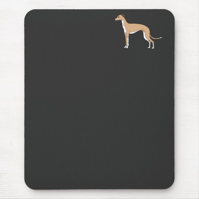 Italienska Greyhound - blå fawn Musmatta (Framsidan)