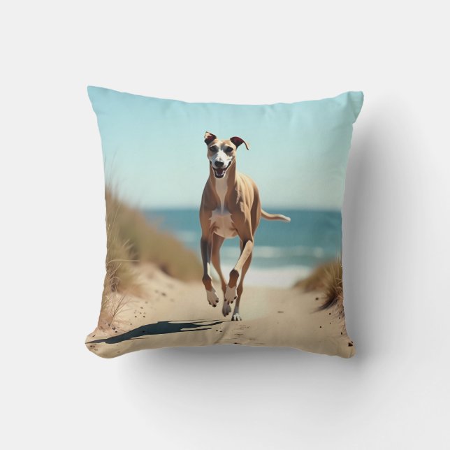 Italienska Greyhound Elegant Dekorativ kudde (Framsida)