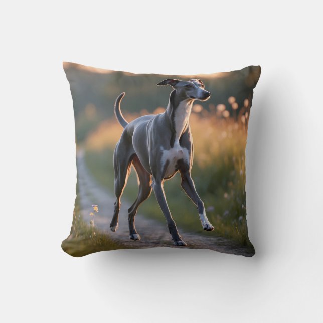 Italienska Greyhound Elegant Dekorativ kudde (Framsida)