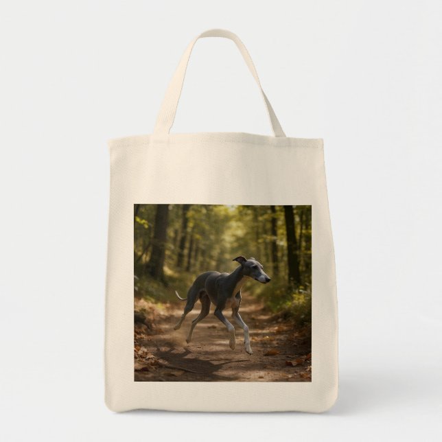 Italienska Greyhound Elegant Livsmedel Tote Bag Tygkasse (Framsidan)