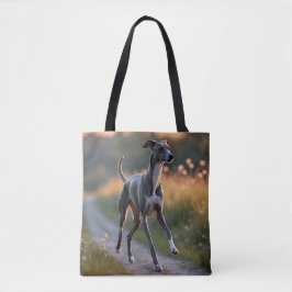 Italienska Greyhound Elegant Shoulder Tote Bag Tygkasse