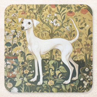 Italienska Greyhound eller Whifragmenti en Vintage Underlägg Papper Kvadrat