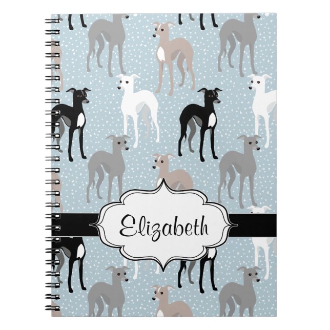 Italienska greyhound eller Whippets Anteckningsbok (Framsidan)
