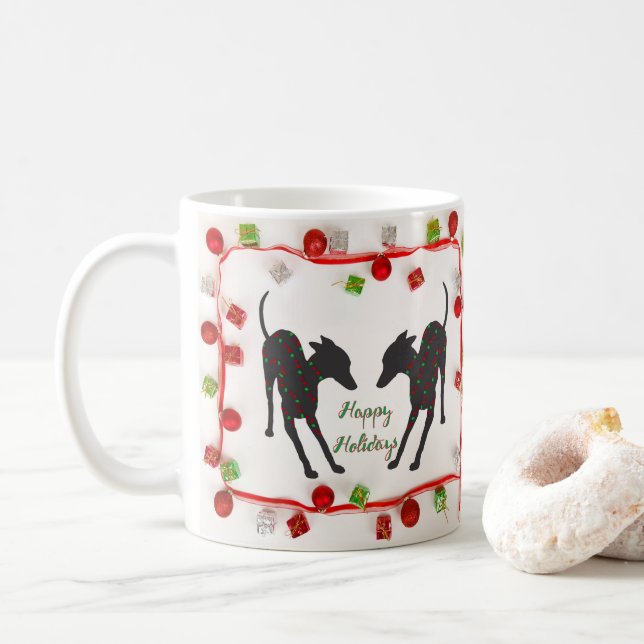 Italienska Greyhound Glad helg Kaffemugg (Med munk)