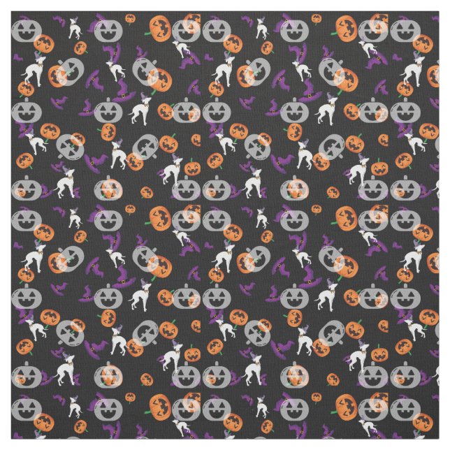 Italienska Greyhound Halloween Iggy Joann Fabric Tyg (Provkarta)