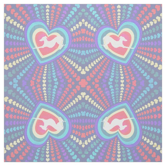 Italienska Greyhound Heart Joann Fabric Iggy Kärle Tyg (Provkarta)