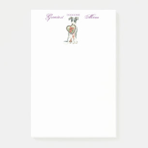 Italienska Greyhound Heart Mamma Post-it Block
