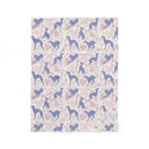 Italienska greyhound Hearts Periwinkle Mönster Nam