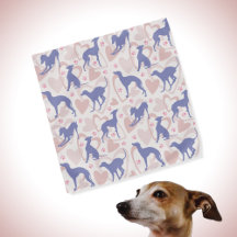 Italienska greyhound Hearts Tass Periwinkle Mönste