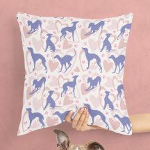 Italienska Greyhound Hearts Tass Periwinkle Mönste