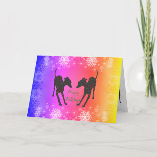 Italienska Greyhound Helgdag Helgkort