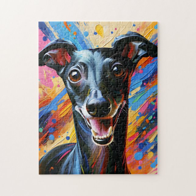 Italienska Greyhound Hund Acrylic Print Hund älska Pussel (Vertikal)