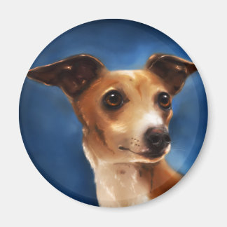 Italienska Greyhound Hund Art - Magnifico Magnet