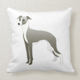 Italienska Greyhound Hund aveln Illustration Silho Kudde