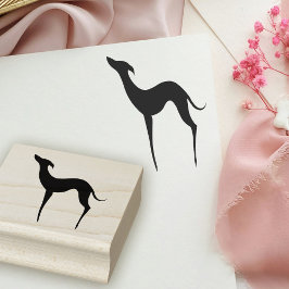 Italienska Greyhound-Hund Elegant Silhouette Stämpel