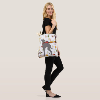 Italienska Greyhound Hund Fall Autumn Tote Bag, Ig Tygkasse