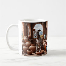Italienska Greyhound Hund i pottery Room