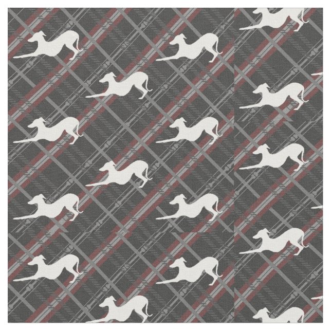 Italienska Greyhound Hund Rädding Fabric Iggy Tyg (Närbild)