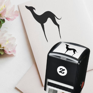 Italienska Greyhound-Hund Silhouette-Elegant Självfärgande Stämpel