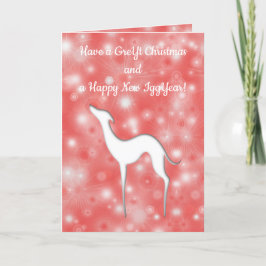 Italienska Greyhound Hund silhouette Roligt text p Helgkort