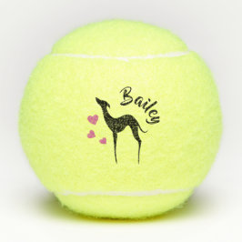 Italienska Greyhound hund silhouette Rosa hearts N