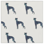 Italienska Greyhound Hund Silhouette Tiled - Black Tyg
