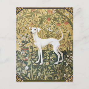 Italienska Greyhound i en pre-Raphaelite Garden Vykort