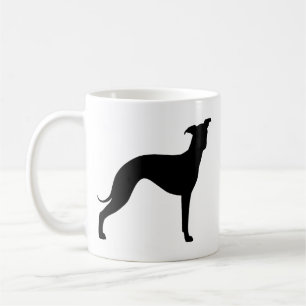Italienska Greyhound Iggy Hund Silhouettes Kaffemugg
