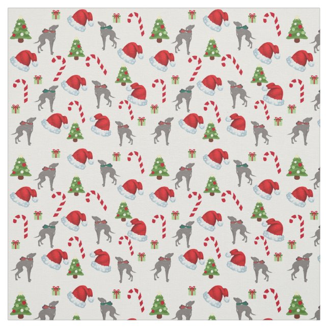 Italienska Greyhound jul Fabric Joann Fabric Tyg (Provkarta)