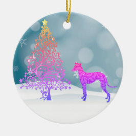 Italienska Greyhound-jul Julgransprydnad Keramik