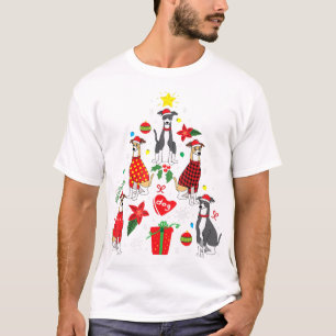 Italienska Greyhound jul Ornament Träd Hund Mamma T Shirt