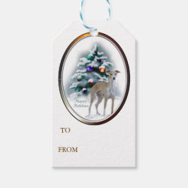 Italienska Greyhound-jul Presentetikett