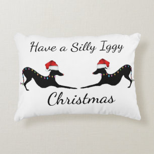 Italienska Greyhound-julklappen. Prydnadskudde