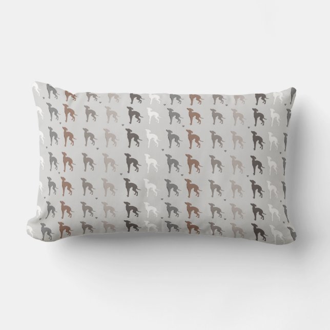 Italienska greyhound Lumbar Pillow Lumbarkudde (Framsida)