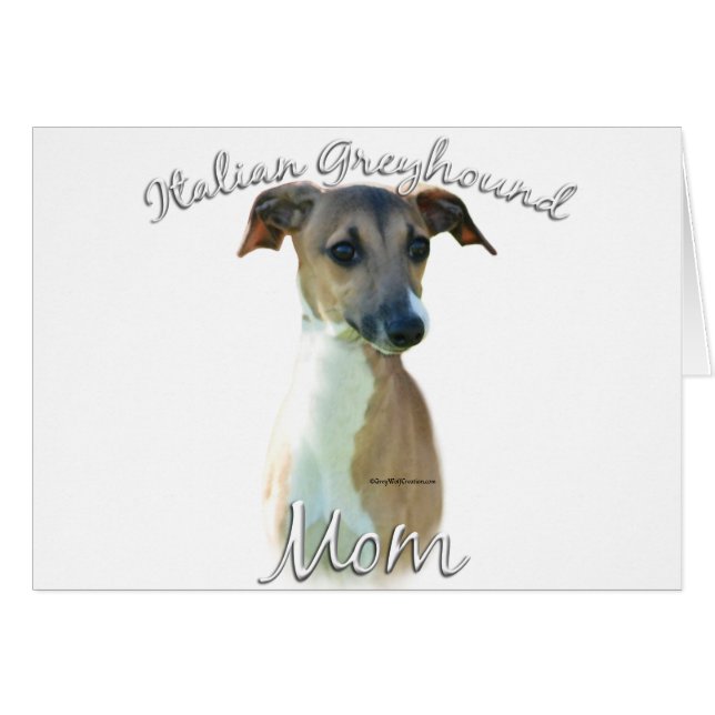 Italienska Greyhound Mamma 2 Hälsningskort (Framsidan Horizontal)