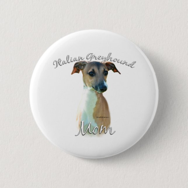 Italienska Greyhound Mamma 2 Knapp (Framsida)