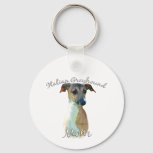 Italienska Greyhound Mamma 2 Nyckelring