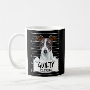 Italienska Greyhound Mugshot Guilty Hund Kaffemugg